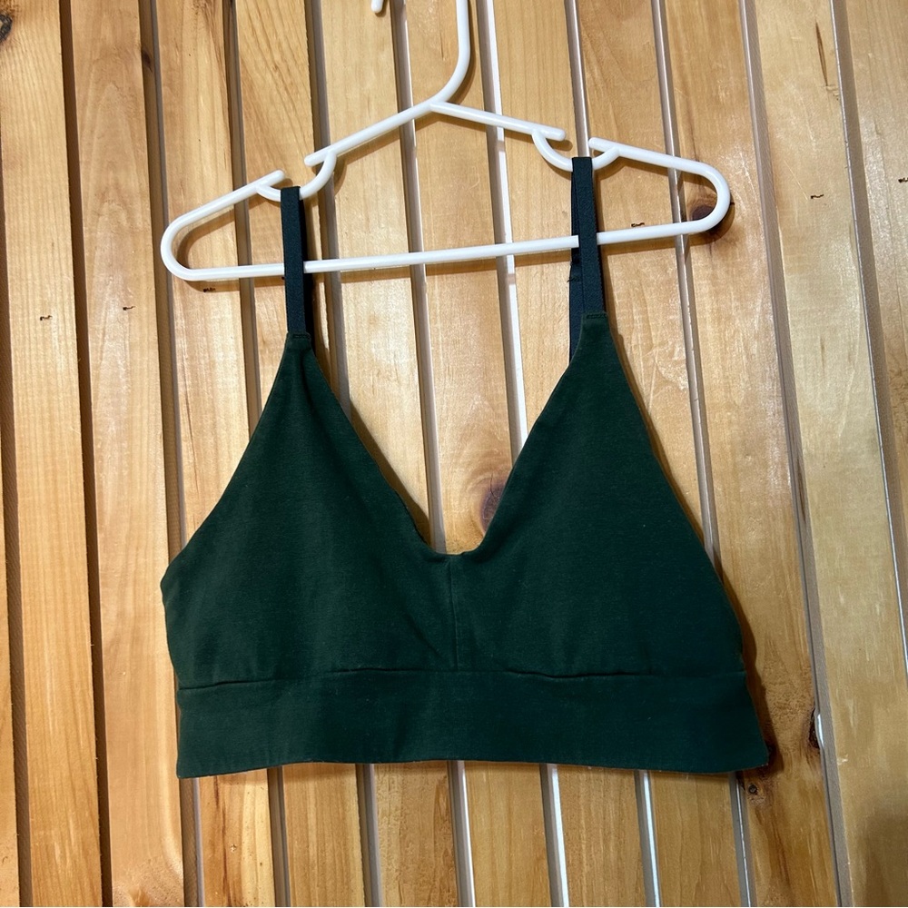 Pact Organic Everyday Classic T-Shirt Bra Green Size XS